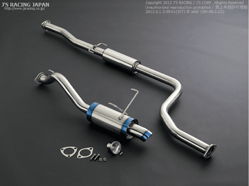 J's Racing C304 Stainless Steel Cat-Back 60RS w/ Dolphin Tip Civic EK9 Type R