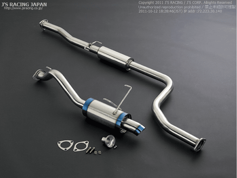 J's Racing C304 Stainless Steel Cat-Back 60RS w/ Dolphin Tip Integra DC2 Type R