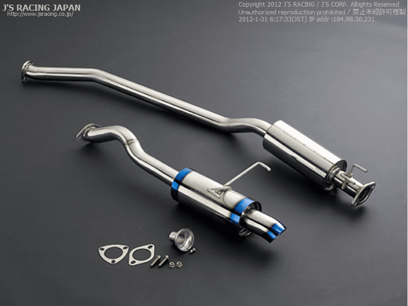J's Racing C304 Stainless Steel Cat-Back 60RS w/ Dolphin Tip Integra RSX DC5 Type R Pre-Order
