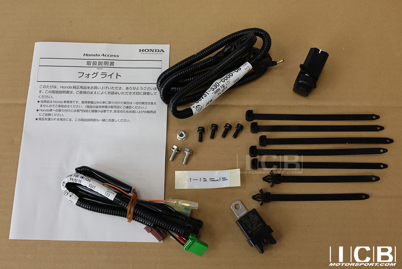 JDM 97-01 Honda BB6 Prelude Type-S Fog Lights Complete Wiring & Installation Kit
