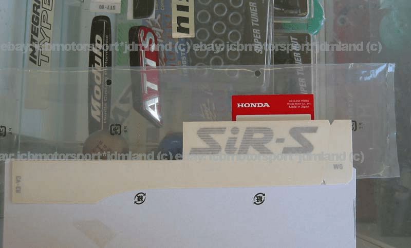 JDM Civic EG6 SiR-S Deck Decal 92-95 HB Very Rare!