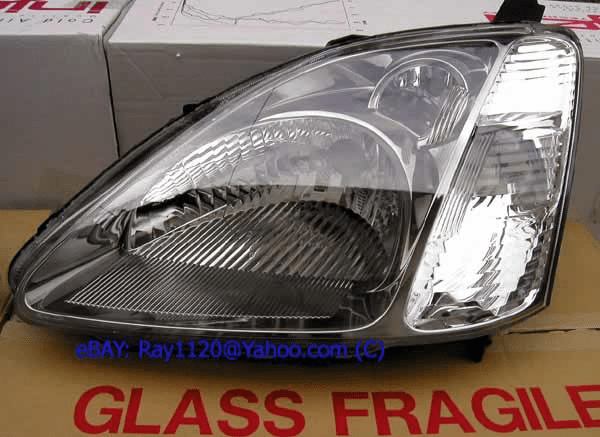 JDM Civic EP3 Type R  - Gunmetal Headlamp Assy. Set