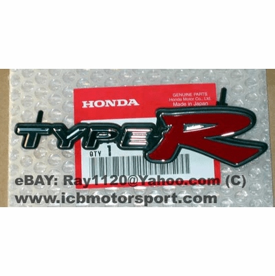 JDM Civic EP3 Type R "Type R" (Front Grill) Emblem  - Discontinued
