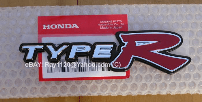 JDM Civic EP3 Type R "Type R" Rear Emblem