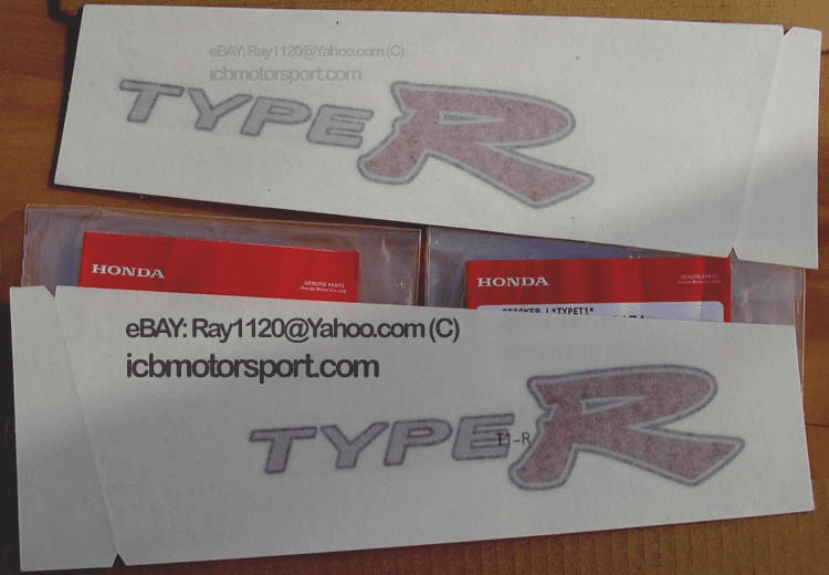 JDM Civic EP3 Type R "Type R" Side Panel Decal Set 2002-2005