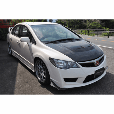 JDM First Molding FRP Carbon Fiber Aero Vented Hood JDM 2006-2011 Civic FD2 Type R - Special Order