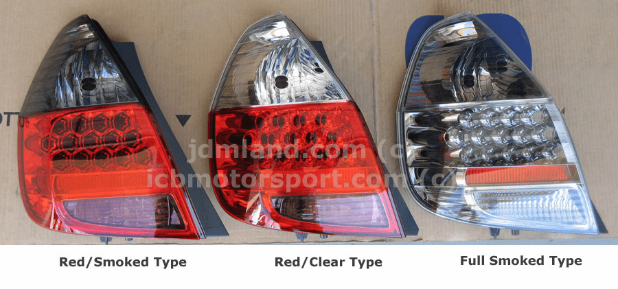 JDM Fit GD3 LED Tail Lights Kits Red Smoked Red Clear Full Smoked