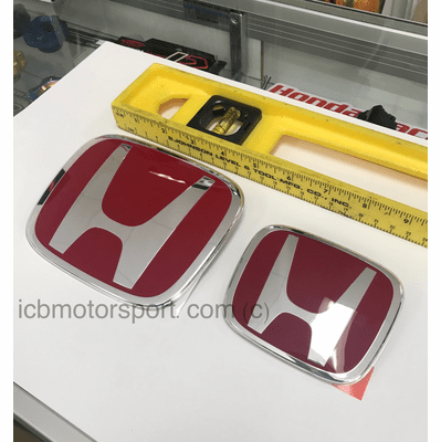 JDM Honda GK Fit 2015-2017 and 2018+ Front and Rear H Red H Combo