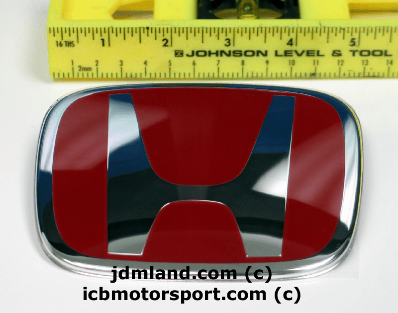 JDM Honda GK Fit 2015-2017 and 2018+ Front Red H Emblem