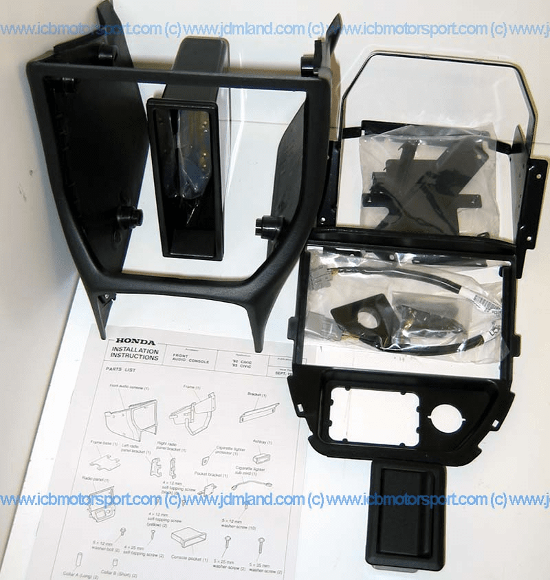 JDM Honda OEM Center/Audio ACCESSORY Console for EG Civic - Black