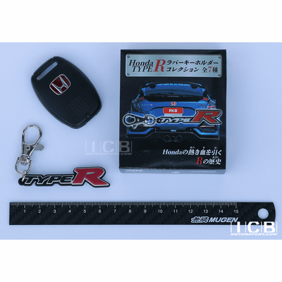 IPick Image Honda Civic Si Real Carbon Fiber Keychain – Large Tear-Drop With Red Logo – USA Made