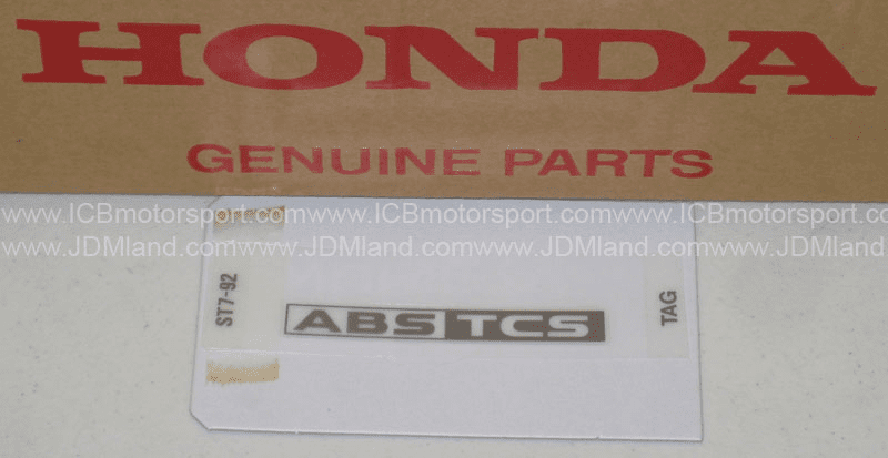 JDM Integra DC2 ABS TCS Glass Hatch Decal