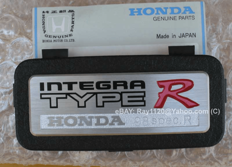 JDM Integra DC2 Type R Center Console Plaque 98 Spec.