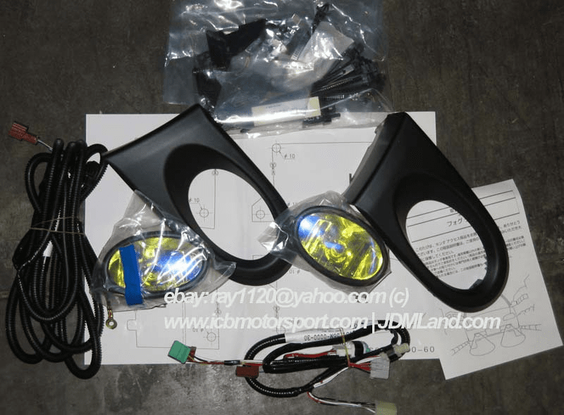 JDM Integra DC5 02-04 Honda Access ION Crystal Yellow Fog Light Kit
