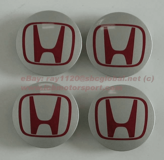 JDM Integra DC5 Type R Silver Center Caps