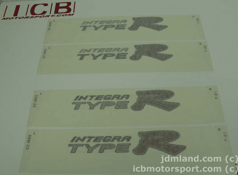 JDM Integra DC5 Type R "Type R" SIDE DECALS 