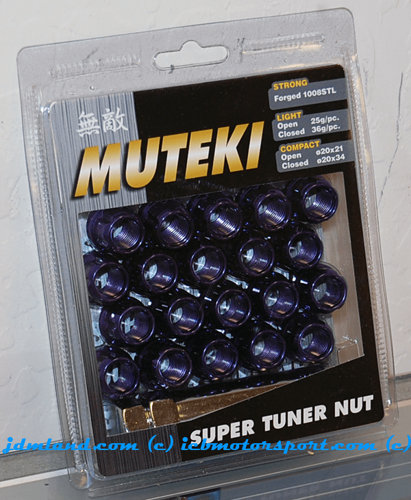 JDM Muteki Lug Nuts 31886L 12. x 1.50mm Open Ended Purple