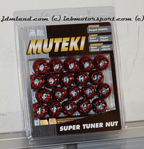 JDM Muteki Lug Nuts 31886R 12. x 1.50mm Open Ended Red