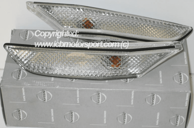 JDM Nissan G35 4Dr Sedan Clear Front Bumper Indicator (1Pair)