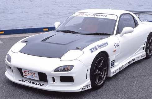 JDM Shift Sports FRP/Carbon Aero Vented Hood Mazda RX7 FD3S