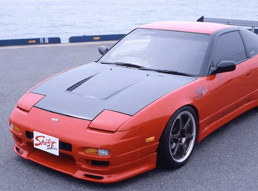 JDM Shift Sports FRP/Carbon Aero Vented Hood Nissan 180SX RS13/RPS13 