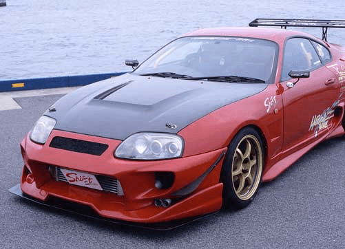 JDM Shift Sports FRP/Carbon Aero Vented Hood Toyota Supra JZA80