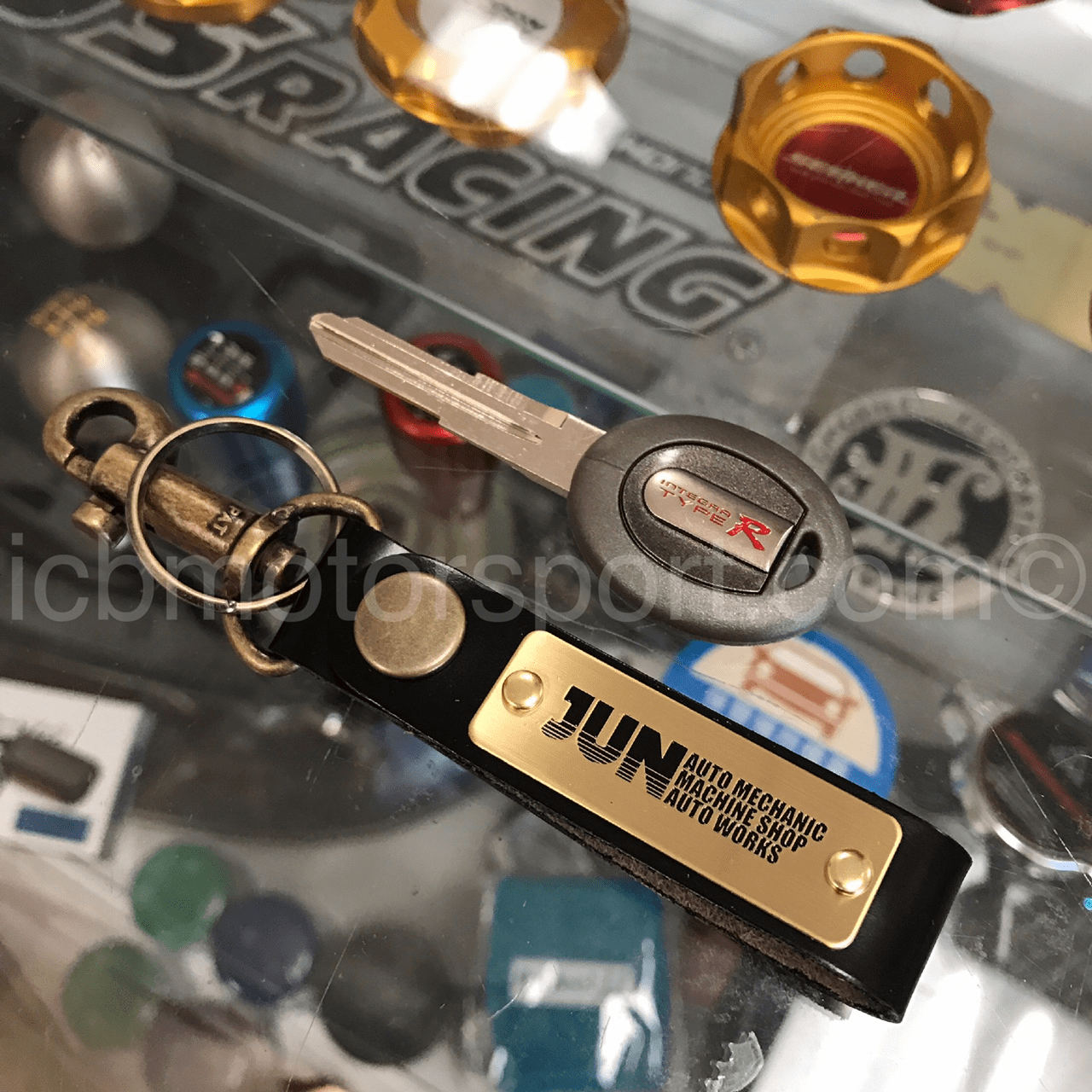 JUN Auto Mechanic Machine Shop Auto Works Keychain