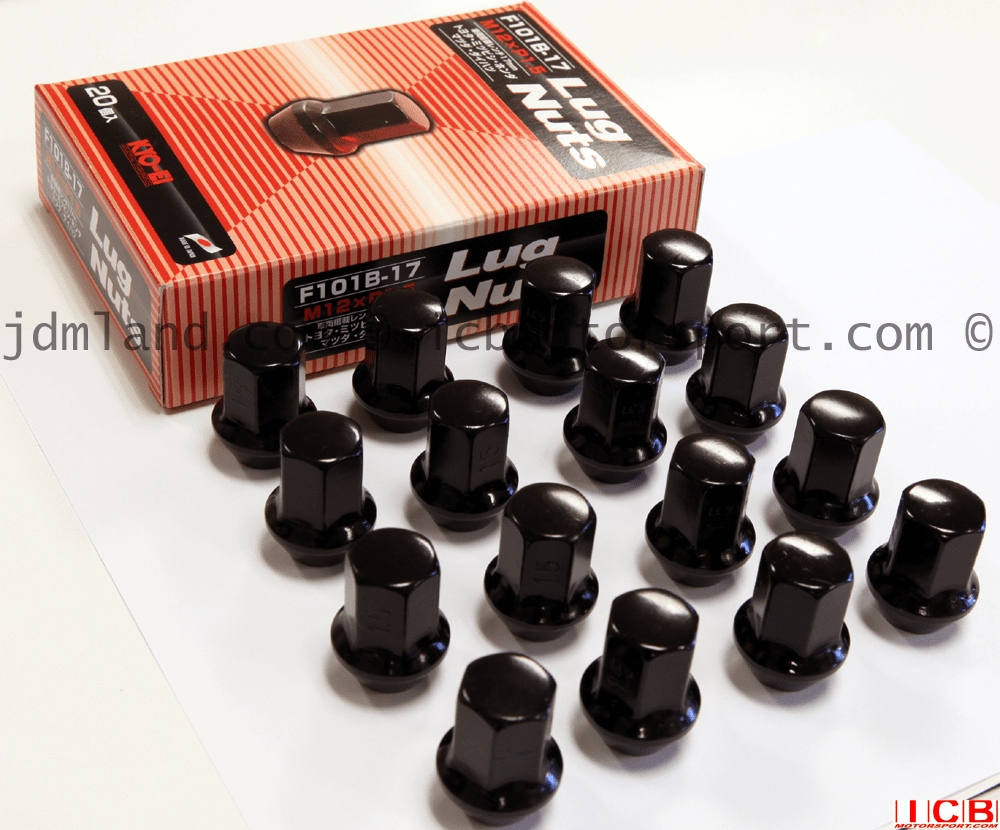 KYO-EI Industries Black Lug Set 31mm 12X1.50mm Made In Japan FREE SHIPPING