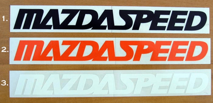 Mazdaspeed 8" Sticker Black - Free Shipping