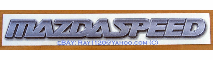 Mazdaspeed 8" Sticker Gray - Free Shipping