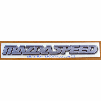 Mazdaspeed 8" Sticker Gray - Free Shipping