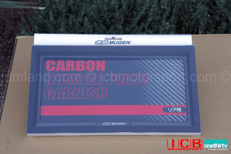 Mugen Cabon Fiber Rear Licence Plate Frame/Holder Fits JDM Plates Only