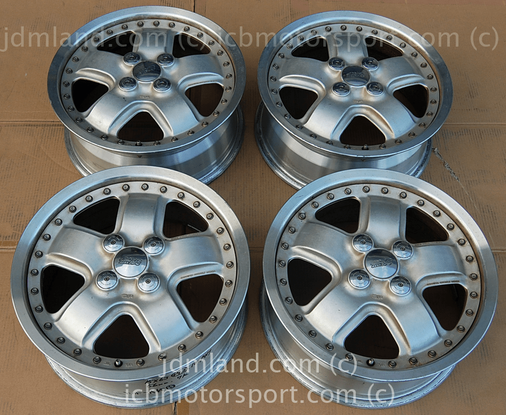 Mugen MR5 Alumilite Silver Wheels 15X6 +38offset 4X100  Sold