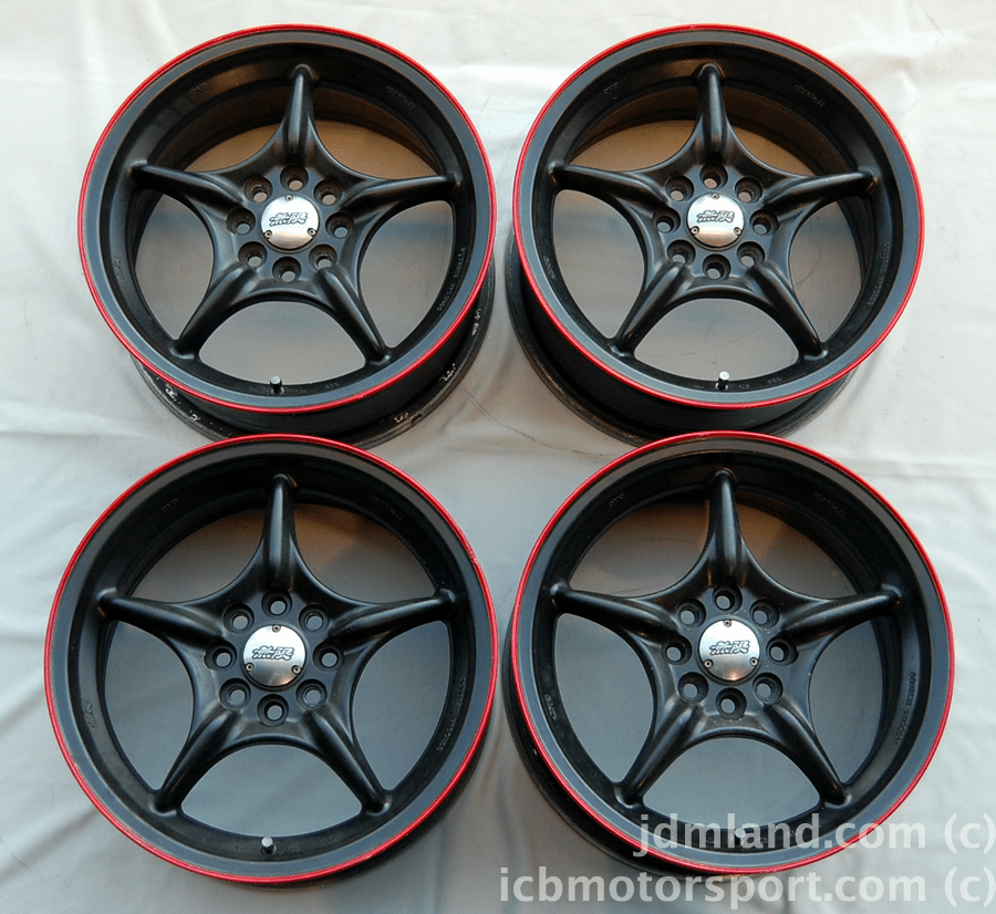 MUGEN WEAPON RNR (BLACK) 15x6.5 4X100 +38 offset - SOLD