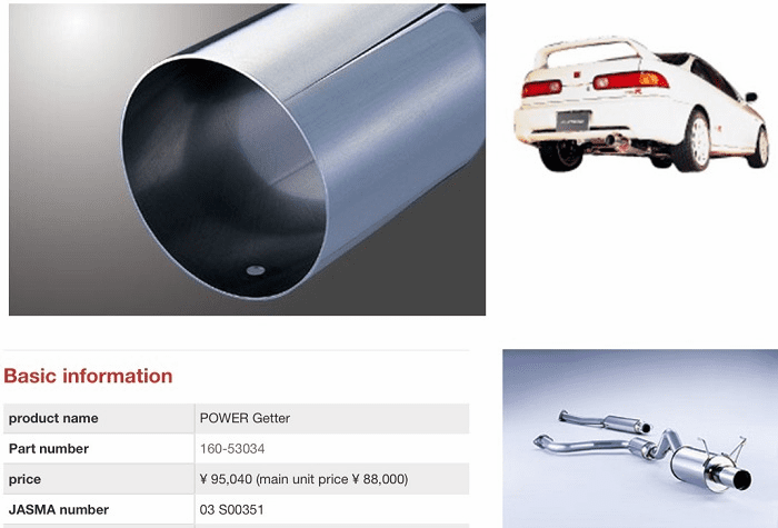 NEW Fujitsubo Stainless Steel Exhaust Cat-Back PowerGetter JDM DC2 Integra ITR 96/98/01 Spec 1994-2001