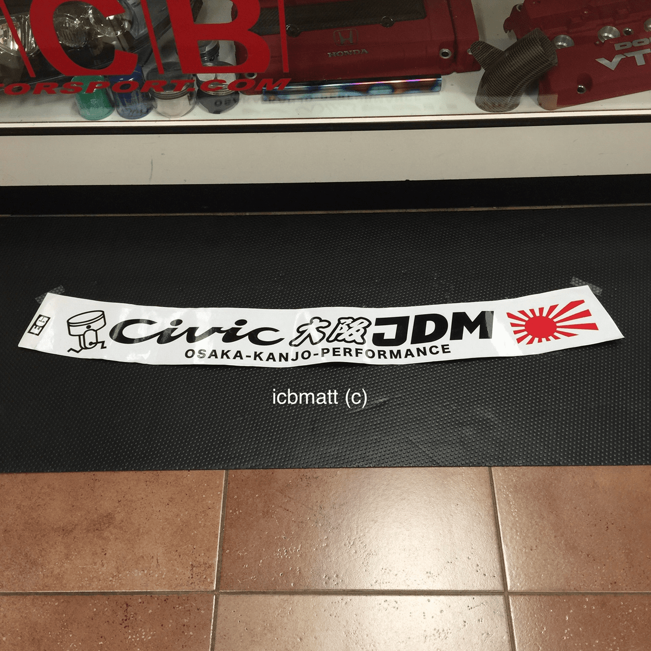 Osaka JDM Osaka Kanjo Performance Front Windshield Banner EG6/EJ1/EG9