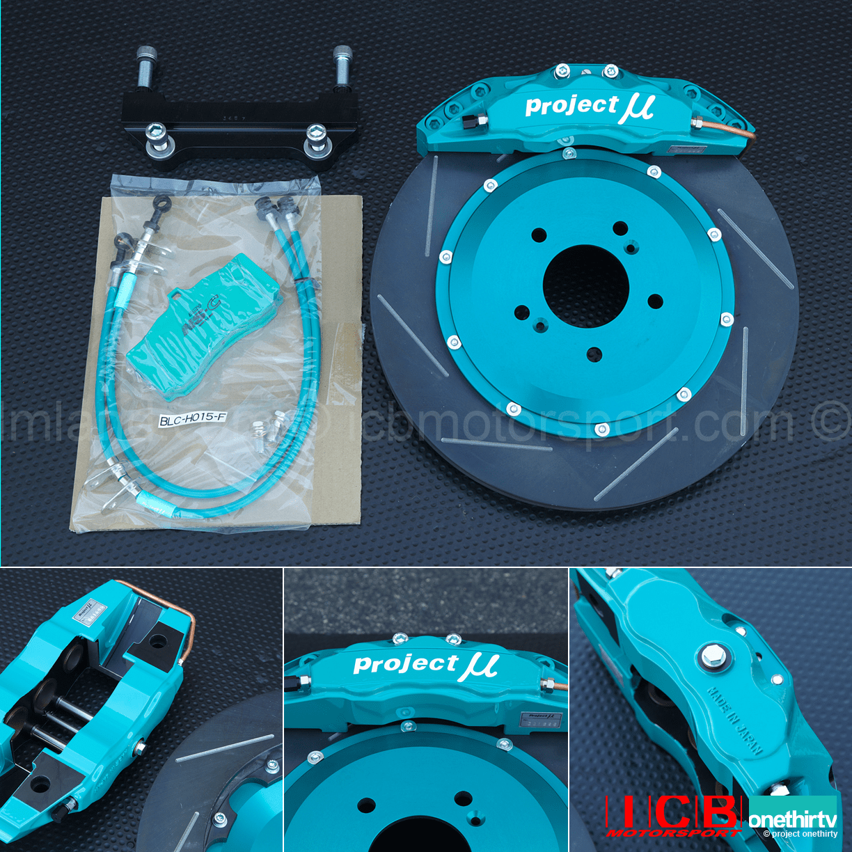 Project Mu Forged Caliper 6-Pot Slim Brake Kit 355mm Rotor Honda S2000 AP1/AP2 PMU-FS6S-H110B Pre-Order