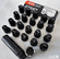 RAYS 17 Hex All LOCKS Set - Black Set 12x1.50mm Set  for 4 Lug / 5 Lug / 6 Lug Kits