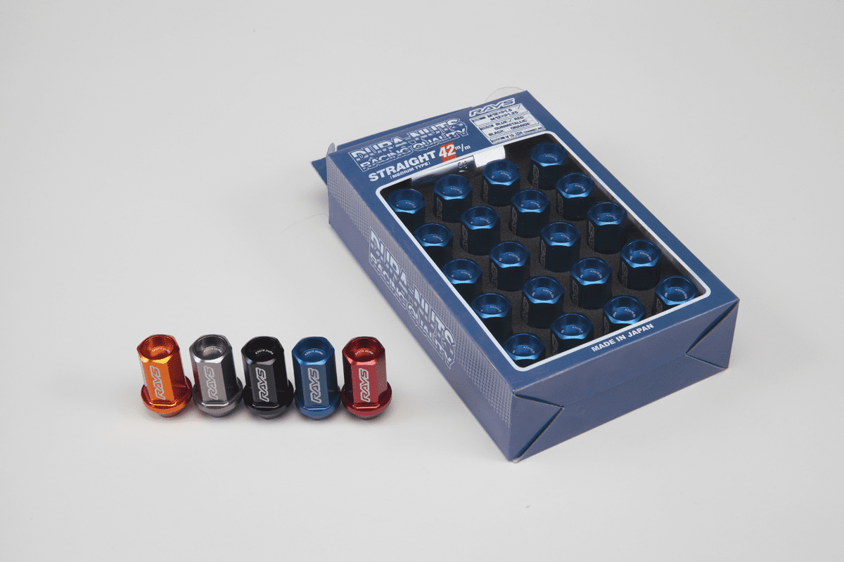 Rays Engineering 42mm Dura Nut L42 Black Lug Nuts & Locks - M14x1.5mm