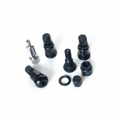 RAYS ENGINEERING HI-SPEED BLACK VALVE STEMS (Set of four + Valve Tool) WHSVB