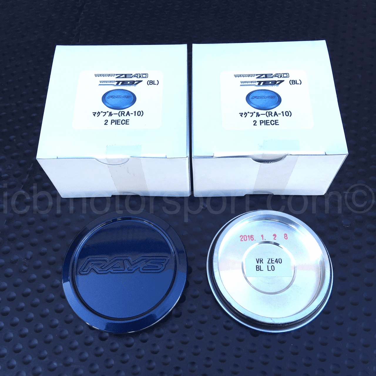 Rays Engineering Volk Racing Mag Blue CE28N 16-18 ZE40 17-19 TE37 Ultra 20 Center Caps Rays Logo