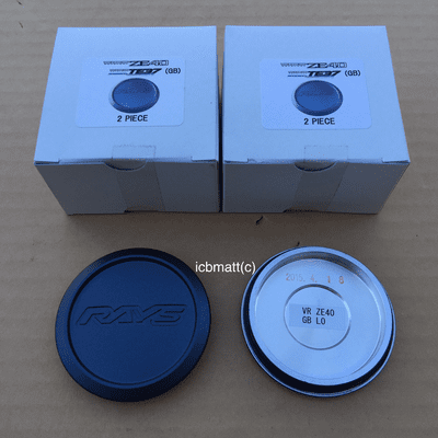 Rays Engineering Volk Racing Matte Blue Gunmetal ZE40 Center Caps Rays Logo Standard Type