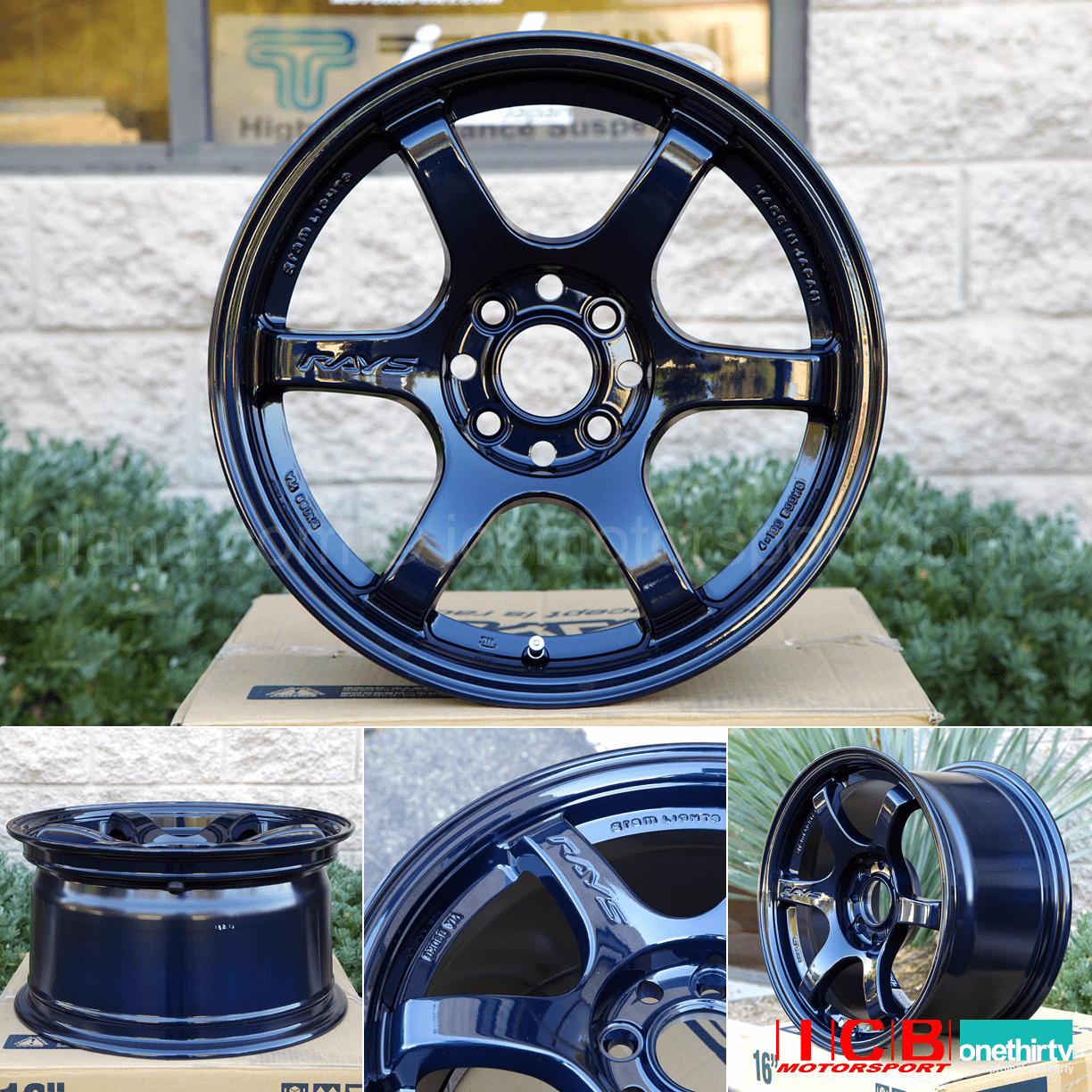 Rays Gram Lights 57DR 15X8 5X1143 / 4X100 +35 Offset Mag Blue Concave Face