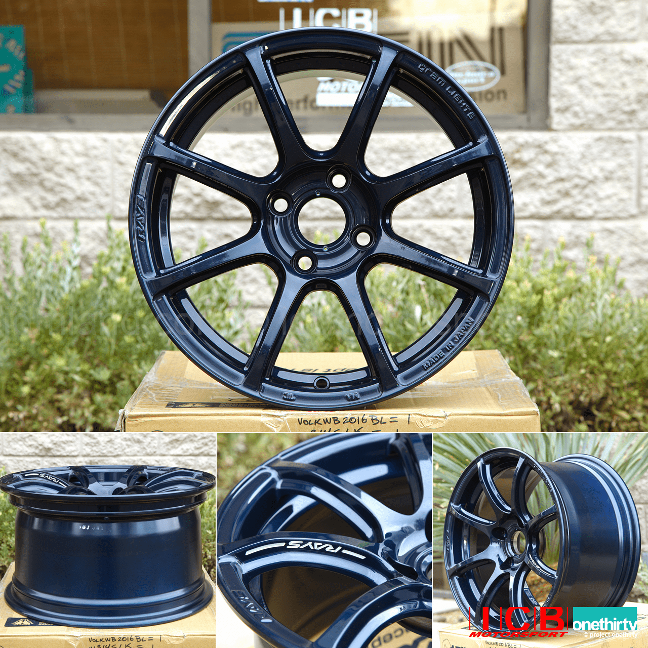 Rays Gram Lights 57Transcend 15X8 4X100 +35 Offset Mag Blue Concave Face