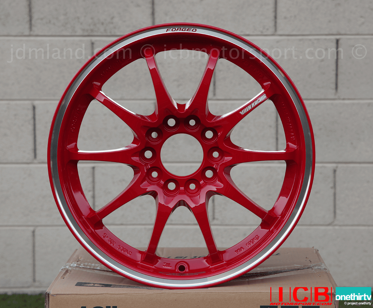 Rays Volk Racing CE28 Club Racer Scholarship Model Wheels 16X7.5 5X114.3 +39 Offset Rising Red
