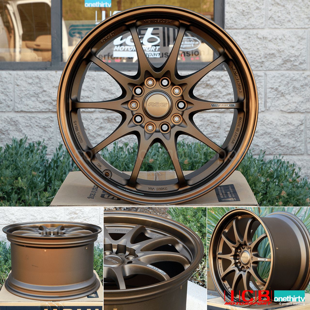 Rays Volk Racing CE28N Bronze Wheels 5X114.3 17X10 +70 Offset Pair