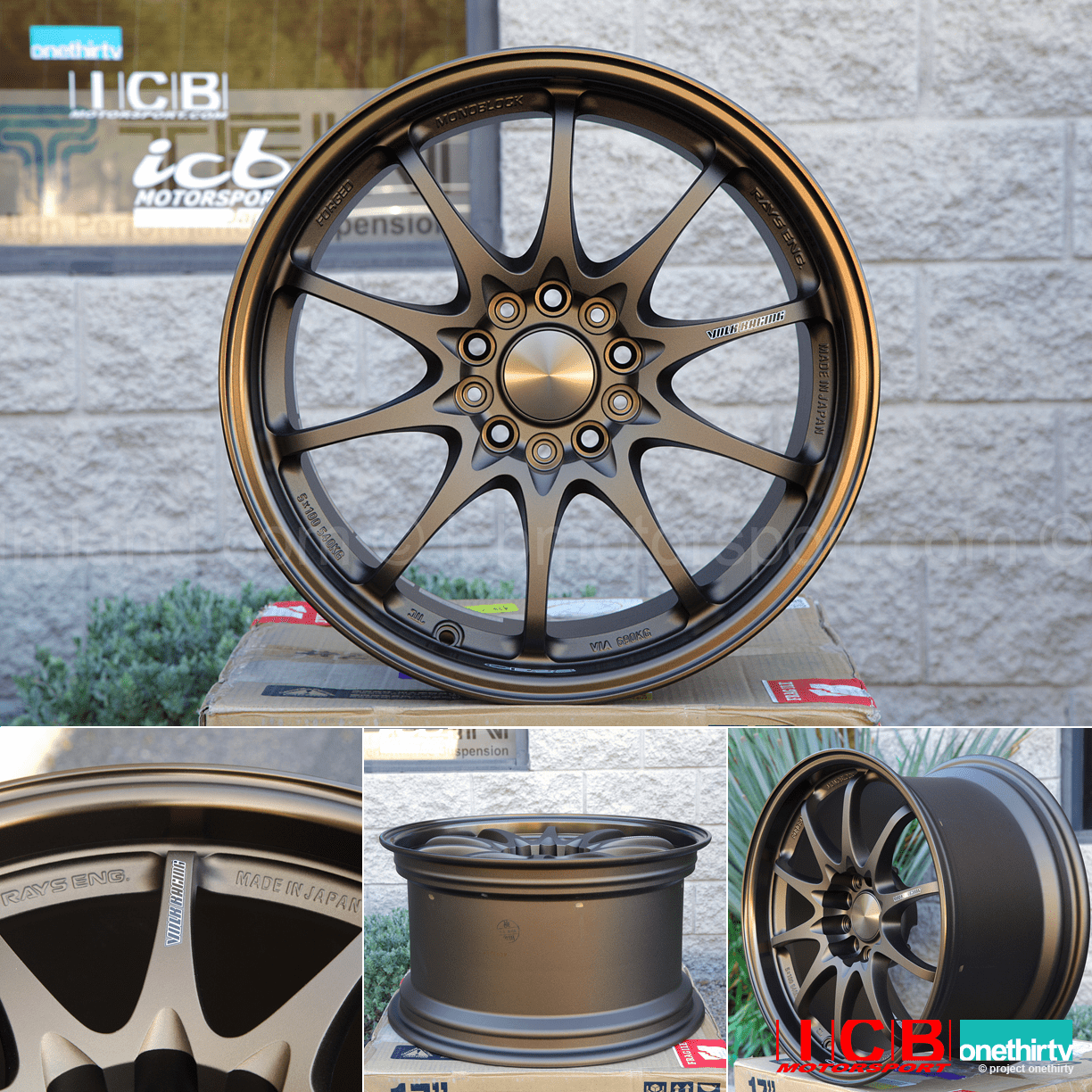 Rays Volk Racing CE28N Bronze Wheels Set 17X9.5 5X114.3 +40 Offset