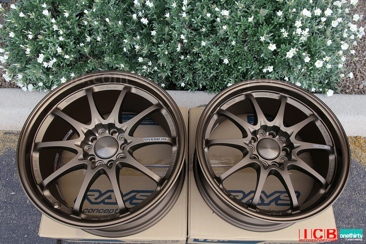 Rays Volk Racing CE28N Bronze Wheels Set 5X114.3 17X8 +33 Offset 18X9.5 +40 Offset Honda/Acura NSX 91-2005 NA1 NA2 Sold