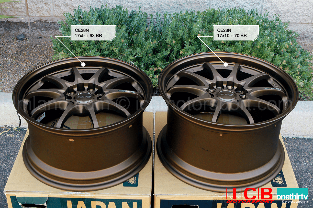 Rays Volk Racing CE28N Bronze Wheels Set 5X114.3 17X9 +63 Offset 17X10 +70 Offset Honda S2000
