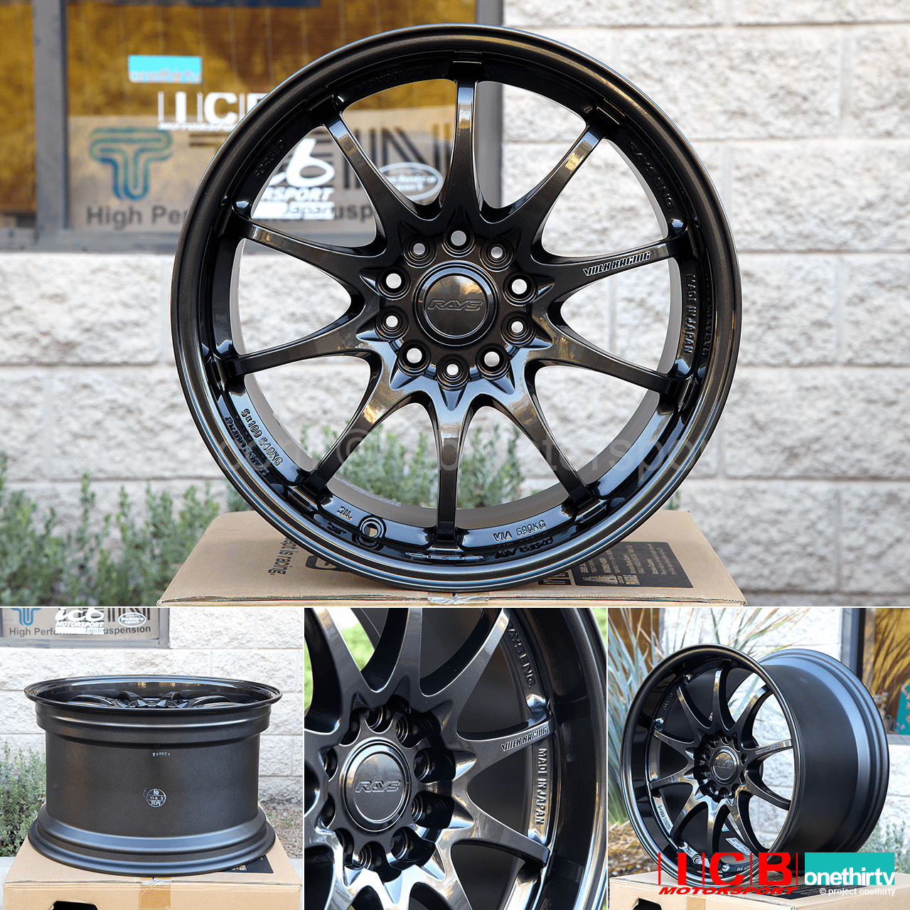 Rays Volk Racing CE28N Diamond Black Wheels Set 5X114.3 17X10 +50 Offset Concave Face BBK